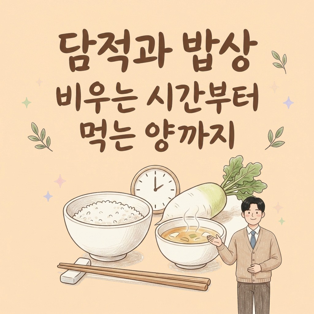 위가 비는 시간을 만들어 주세요 — 담적을 쌓지 않는 밥상