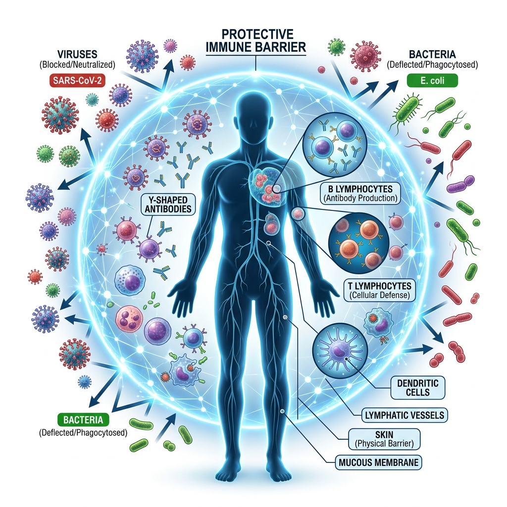 면역 체계 메디컬 일러스트