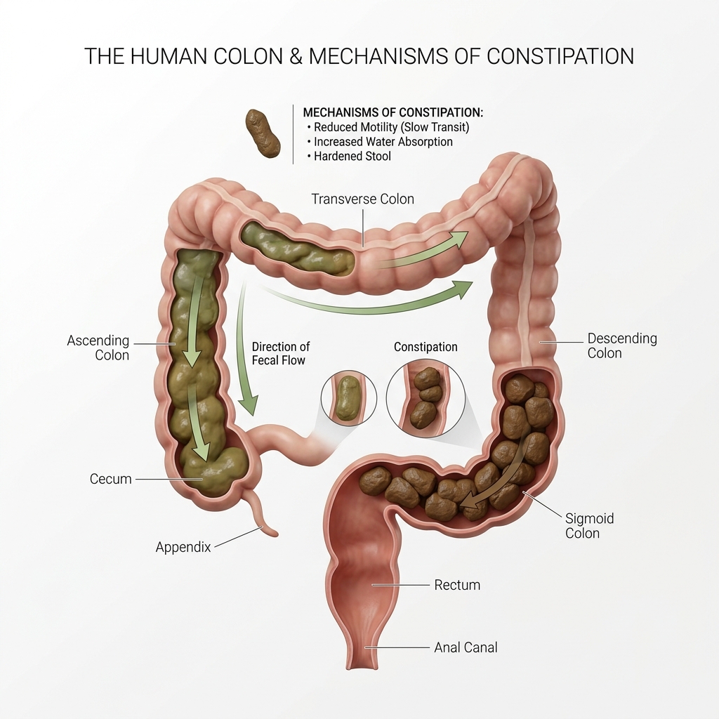 변비 대장 일러스트