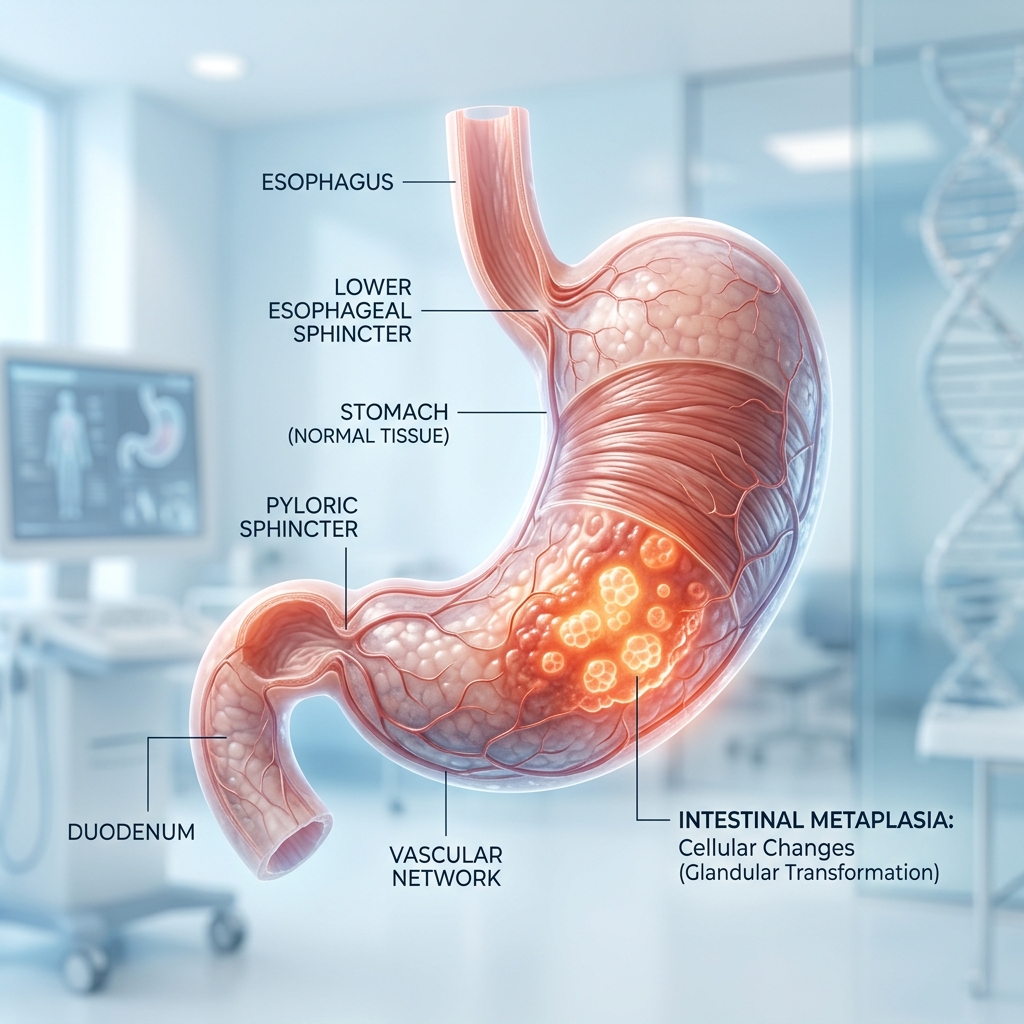 장상피화생증 위장 일러스트